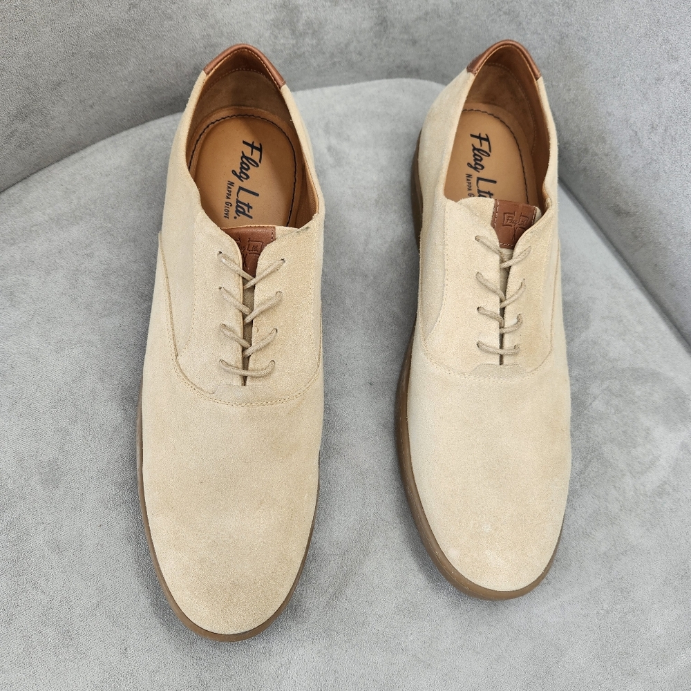 Flag Casual Oxford Shoes Men's 13 Tan Sand Suede Jasper Business Casual New $125
